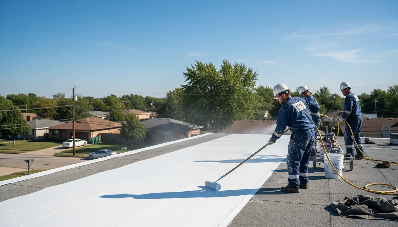 Commercial roof coating in Evington, VA near me
